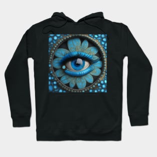 [AI Art] Eye Of Forget-Me-Not, Art Deco Style Hoodie